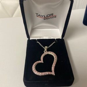 Taylor Brands pink rhinestone necklace